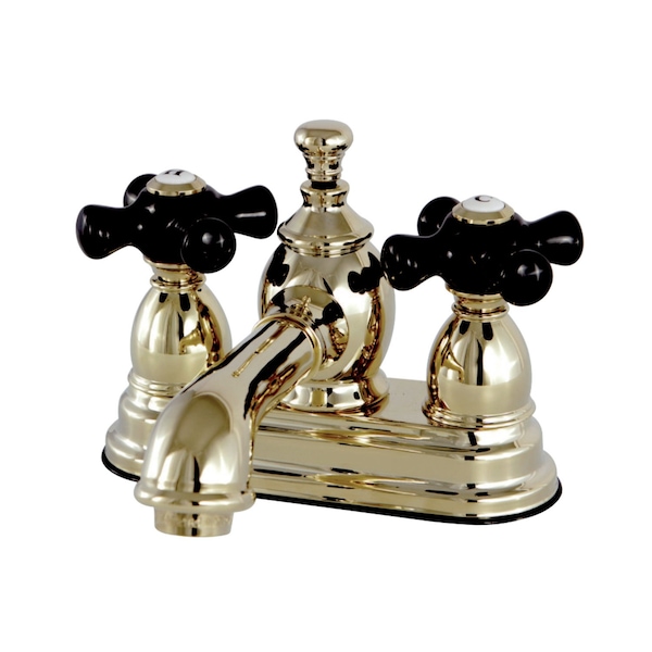 KS7002PKX 4" Centerset Bathroom Faucet, Polished Brass